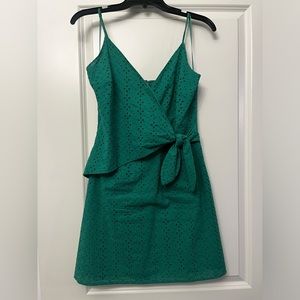 Eyelet Gianni Bini Green Wrap Dress